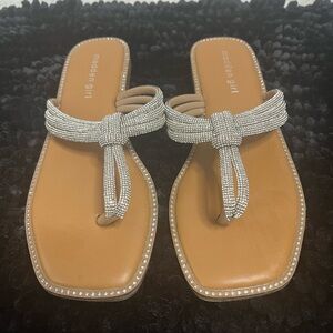 Madden Girl Silver and Brown Women's Sandals